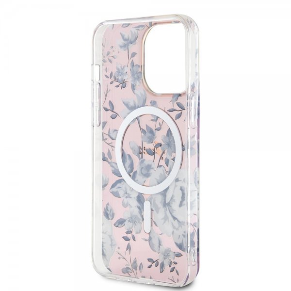 Guess iPhone 14 Pro Max Kuori Flower MagSafe Ruusu
