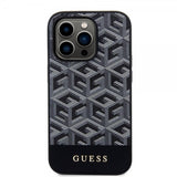 Guess iPhone 14 Pro Max Suojakuori G Cube MagSafe Musta