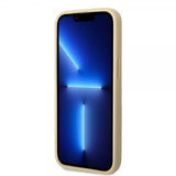 Guess iPhone 14 Pro Max Suojakuori Glitter Flakes Metal Logo Kulta