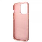 Guess iPhone 14 Pro Max Suojakuori Glitter Flakes Metal Logo Ruusukulta