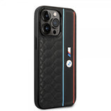 BMW iPhone 14 Pro Max Suojakuori Hexagonal Pattern Musta
