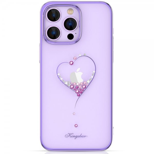 Kingxbar iPhone 14 Pro Max Kuori Sydänkuvio Violetti