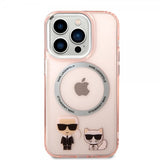 Karl Lagerfeld iPhone 14 Pro Max Suojakuori Karl & Choupette MagSafe Pinkki