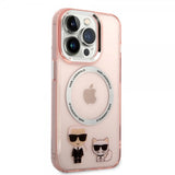 Karl Lagerfeld iPhone 14 Pro Max Suojakuori Karl & Choupette MagSafe Pinkki