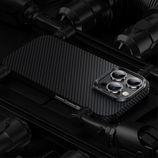 Benks iPhone 14 Pro Max -kuori, Kevlar MagSafe, musta