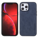 X-Level iPhone 14 Pro Max Kuori Nahkatekstuuri Sininen
