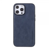 X-Level iPhone 14 Pro Max Kuori Nahkatekstuuri Sininen