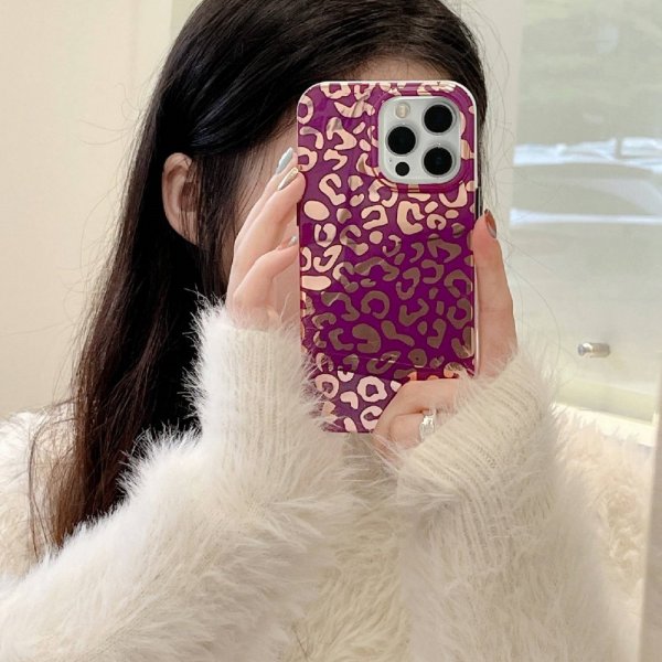 iPhone 14 Pro Max Leopardikuvioinen kuori Valkoinen