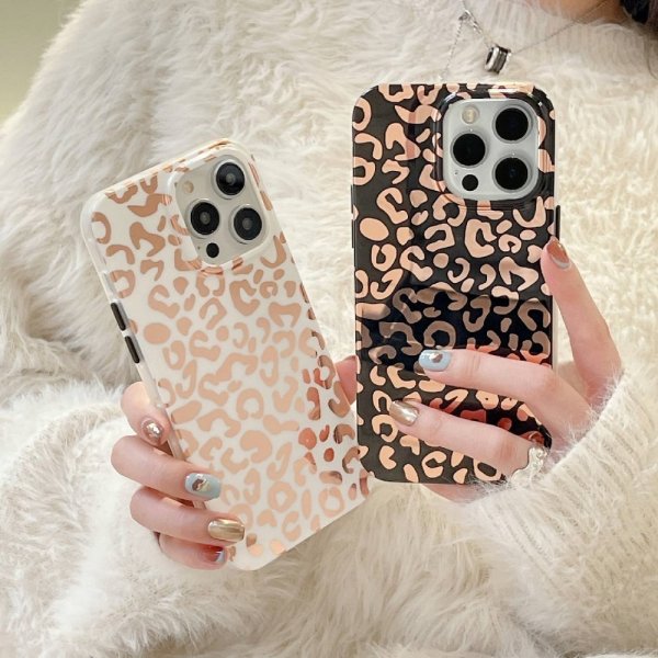iPhone 14 Pro Max Leopardikuvioinen kuori Valkoinen