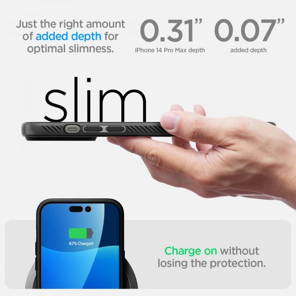 Spigen iPhone 14 Pro Max -kuoret Liquid Air Matte Black