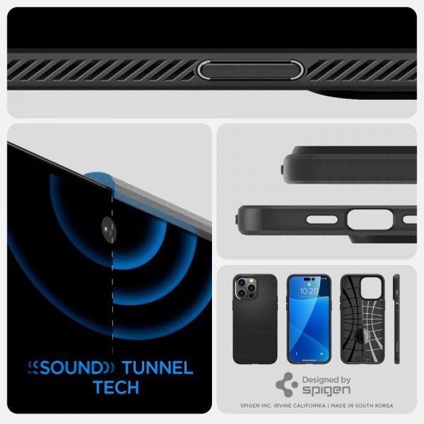 Spigen iPhone 14 Pro Max -kuoret Liquid Air Matte Black