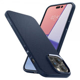Spigen iPhone 14 Pro Max -suojakuori Liquid Air Navy Blue