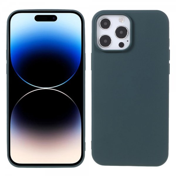 X-Level iPhone 14 Pro Max Kuoret Nestemäinen Silikoni Petrol