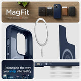 Spigen iPhone 14 Pro Max Suojakuori Mag Armor MagFit Navy Blue