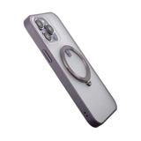 Rvelon iPhone 14 Pro Max -kuori pyörivällä MagSafe-jalustalla, violetti
