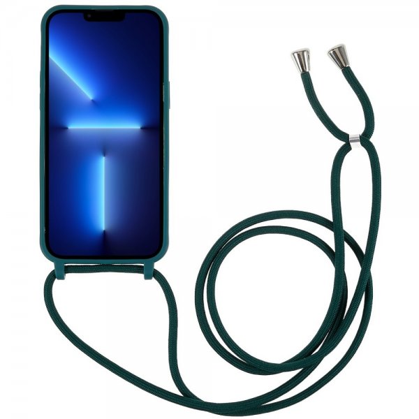 iPhone 14 Pro Max -kuori hihnalla, vihreä