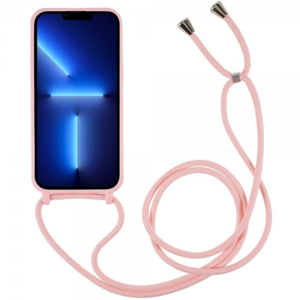 iPhone 14 Pro Max kuori hihnalla, pinkki