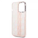 Karl Lagerfeld iPhone 14 Pro Max Suojakuori Monogram Vertical Stripe Pink