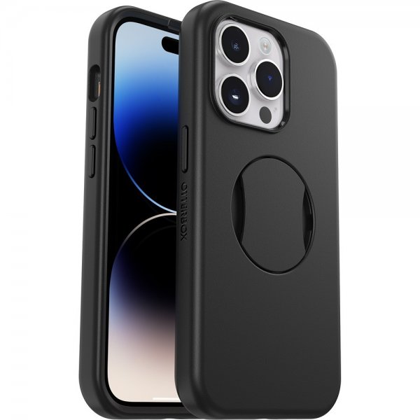 Otterbox iPhone 14 Pro Max -suojakuori OtterGrip Symmetry MagSafe Musta