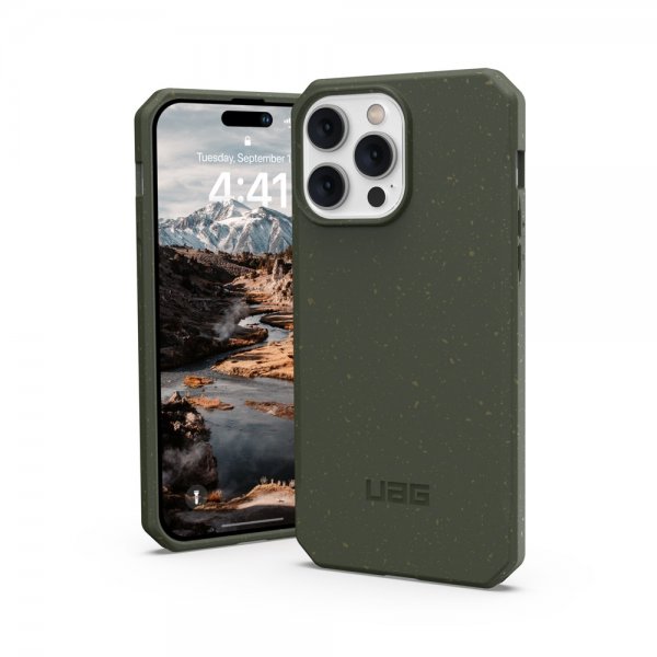 Urban Armor Gear (UAG) iPhone 14 Pro Max Kuori Outback Biologisesti hajoava suojakuori, oliivinvihreä