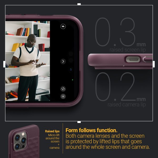 Caseology iPhone 14 Pro Max -kuori Parallax Mag Burgundy Bean