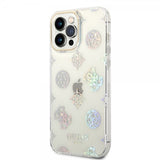 Guess iPhone 14 Pro Max Kuori Peony Glitter Valkoinen