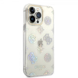 Guess iPhone 14 Pro Max Kuori Peony Glitter Valkoinen