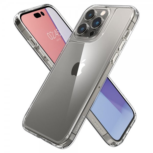 Spigen iPhone 14 Pro Max -suojakuori, Quartz Hybrid Crystal Clear