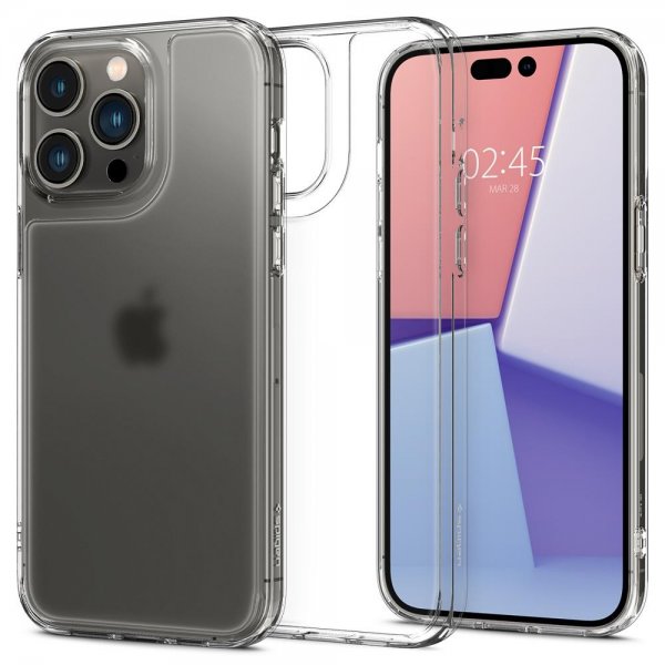 Spigen iPhone 14 Pro Max -suojakuori Quartz Hybrid Matte Clear