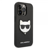 Karl Lagerfeld iPhone 14 Pro Max Suojakuori Saffiano Choupette Musta