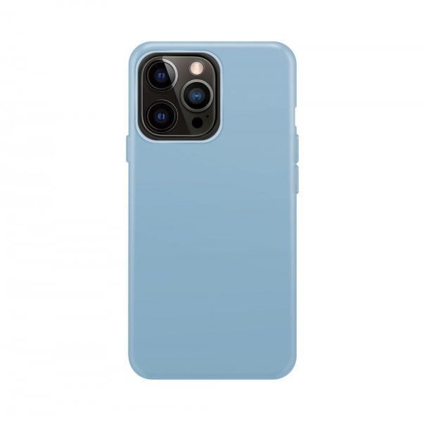 Xqisit iPhone 14 Pro Max -silikonikuori, vaaleansininen