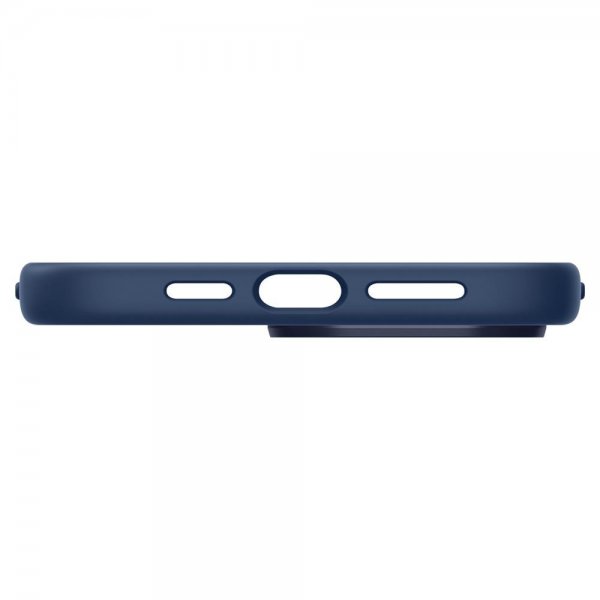 Spigen iPhone 14 Pro Max -kuori, Silicone Fit MagFit, laivastonsininen