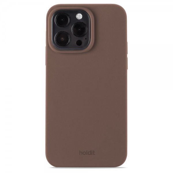 holdit iPhone 14 Pro Max Silikonikuori Tummanruskea