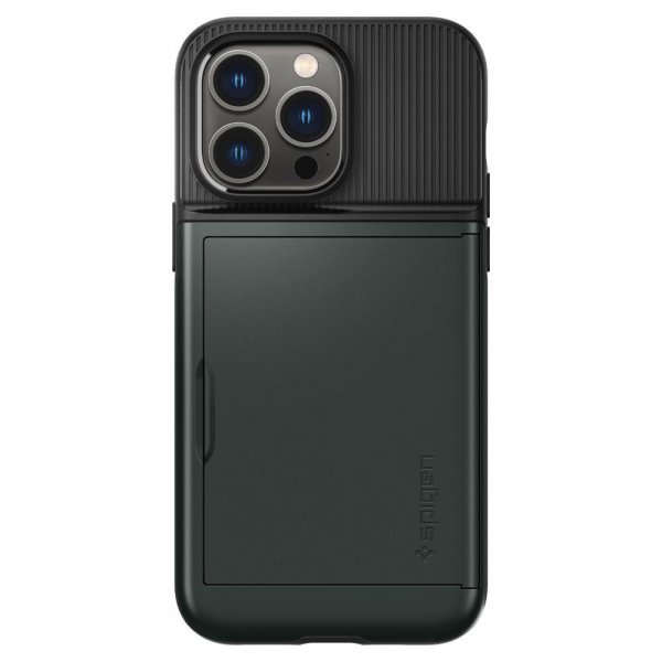 Spigen iPhone 14 Pro Max -kuori Slim Armor CS Abyss Green