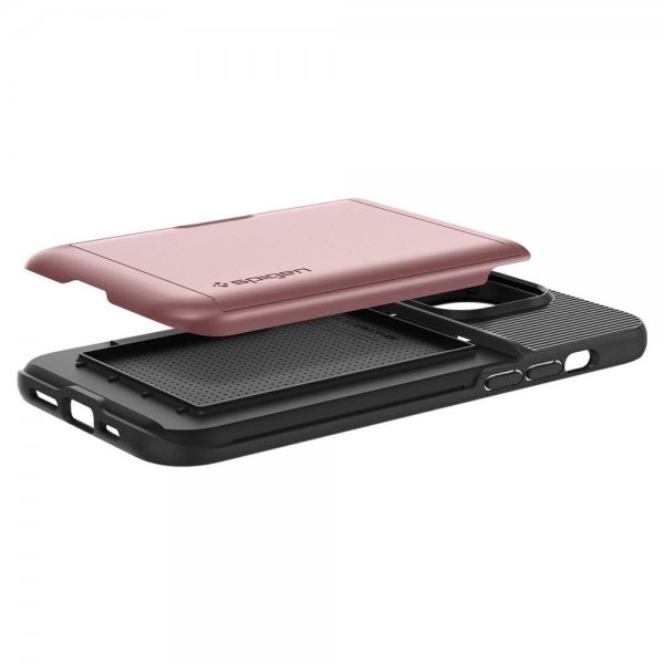 Spigen iPhone 14 Pro Max -kuori Slim Armor CS, ruusukulta