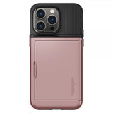 Spigen iPhone 14 Pro Max -kuori Slim Armor CS, ruusukulta