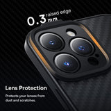 Baseus iPhone 14 Pro Max Kuori Synthetic Fiber MagSafe Musta