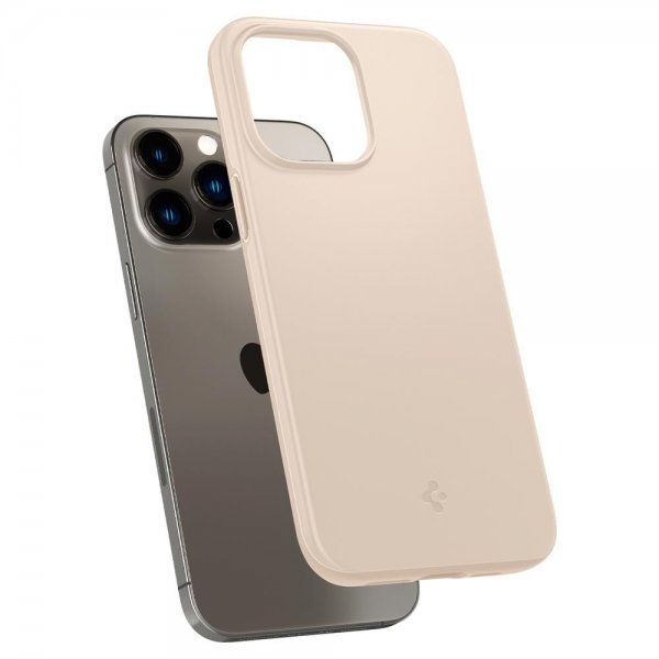 Spigen iPhone 14 Pro Max Thin Fit -suojakuori, hiekanbeige