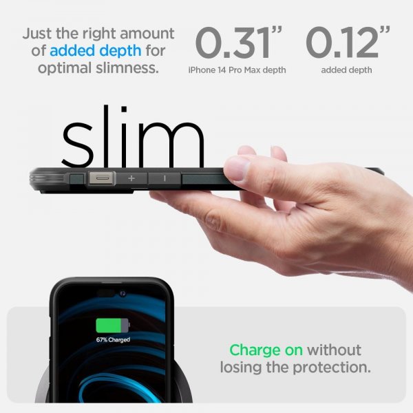 Spigen iPhone 14 Pro Max -kuori Tough Armor MagFit Abyss Green