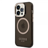 Guess iPhone 14 Pro Max Translucent MagSafe Kuori Musta
