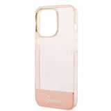 Guess iPhone 14 Pro Max Kuori Läpikuultava Pinkki