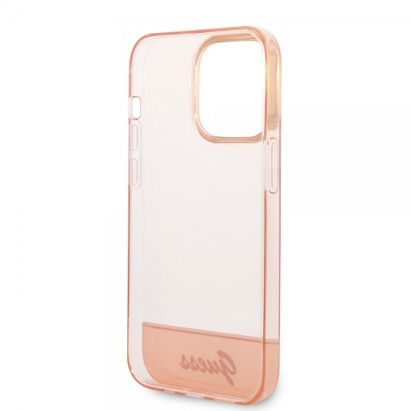 Guess iPhone 14 Pro Max Kuori Läpikuultava Pinkki
