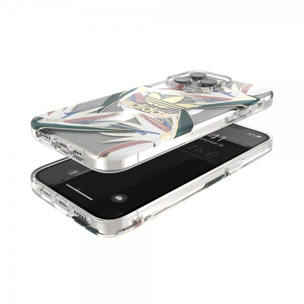 Adidas iPhone 14 Pro Max Kuori Trefoil Kirkas Kotelo MagSafe Kulta