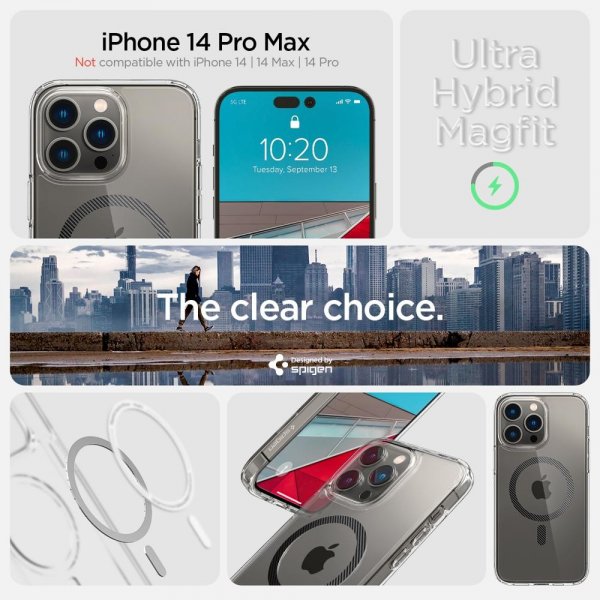 Spigen iPhone 14 Pro Max Suojakuori Ultra Hybrid MagFit Carbon Fiber