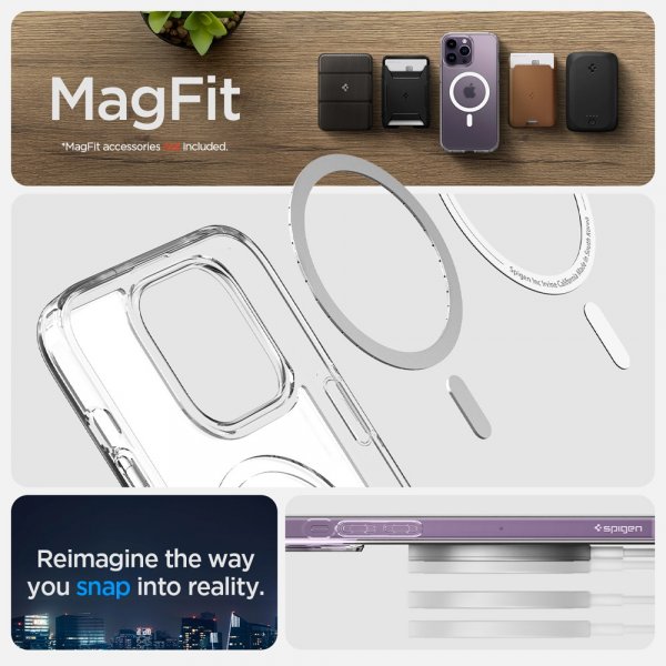 Spigen iPhone 14 Pro Max Ultra Hybrid MagFit Frost Clear -kuori