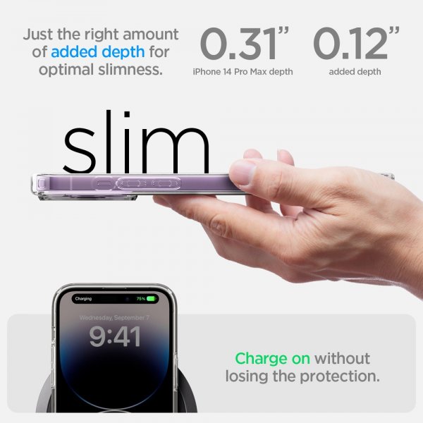 Spigen iPhone 14 Pro Max Ultra Hybrid MagFit Frost Clear -kuori