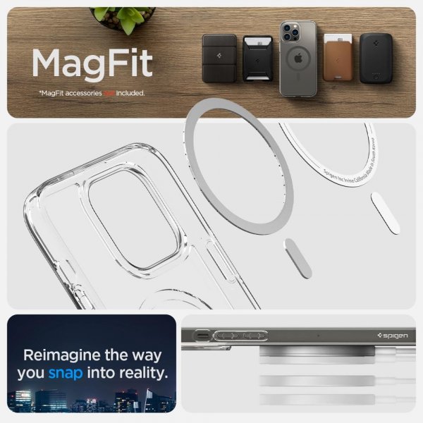 Spigen iPhone 14 Pro Max Ultra Hybrid MagFit Graphite -suojakuori