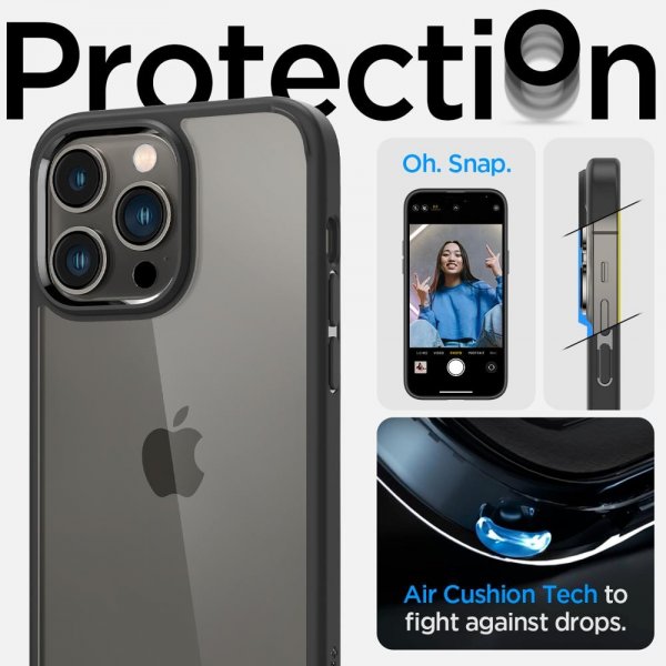 Spigen iPhone 14 Pro Max -suojakuori Ultra Hybrid Matte Black