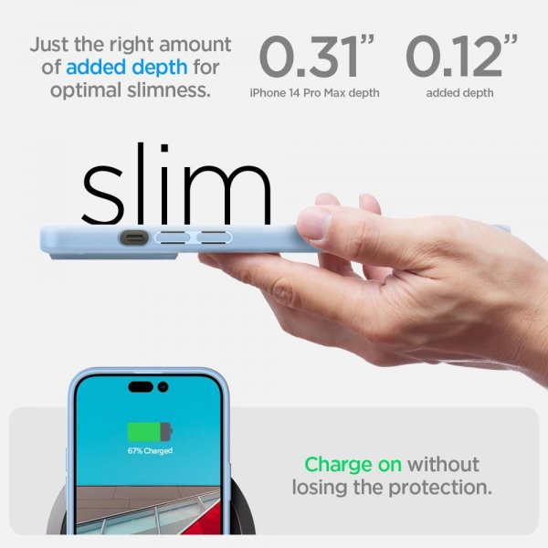 Spigen iPhone 14 Pro Max -suojakuori Ultra Hybrid Sierra Blue