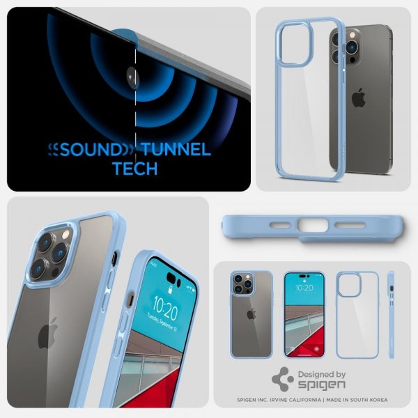 Spigen iPhone 14 Pro Max -suojakuori Ultra Hybrid Sierra Blue